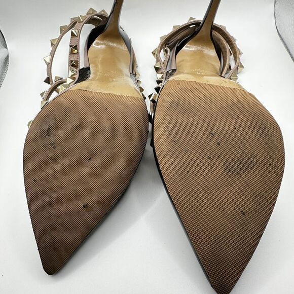 Pre-loved VALENTINO GARAVANI Patent Leather Rockstud Ankle Strap Pumps Size 36 - Picture 12 of 17